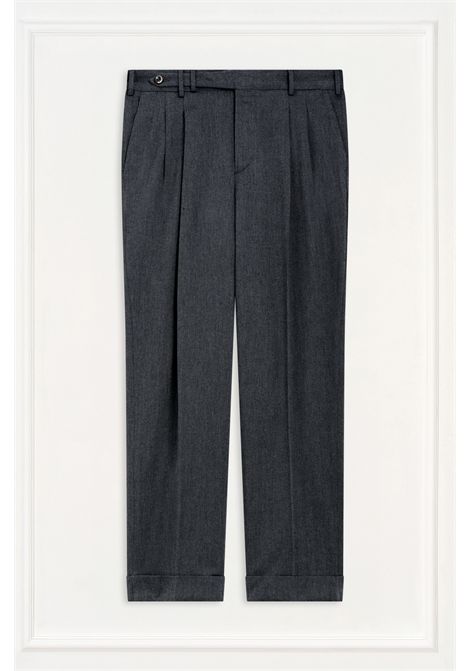 PT Torino Pantaloni Carrot in Lana e Cotone Grigio Scuro Uomo PT TORINO | Pantaloni | CO-ZSCLZB0CL10240